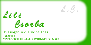 lili csorba business card
